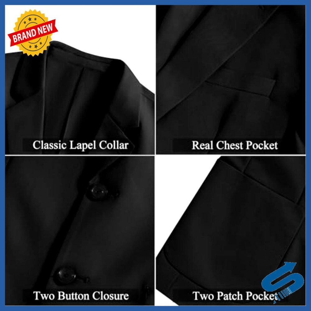 Slim Fit Two Button Blazer Jacket Polyester Rayon… - image 6